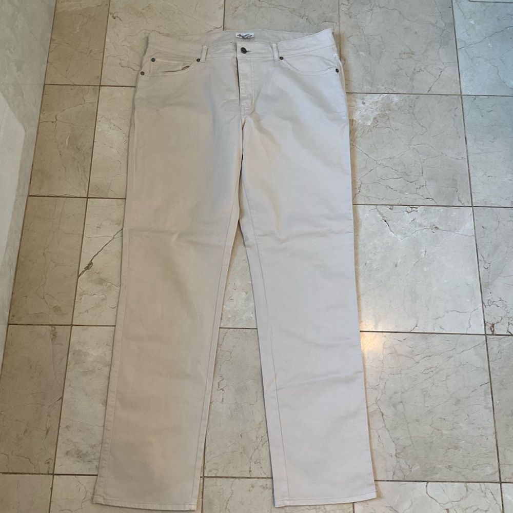 Peter Millar Five-Pocket Pant, Chinos, Cream, Men’s Size 38 x 34 - Picture 6 of 12